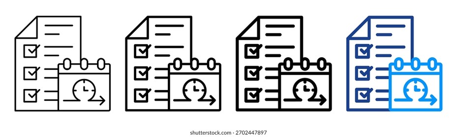 Sprint Planning Icon Different Outline Collection Set
