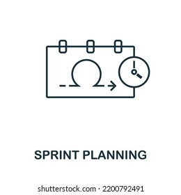 Sprint Planning icon. Simple element from agile method collection. Filled Sprint Planning icon for templates, infographics and more