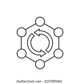Sprint planning line universal icon ui ux element sign.