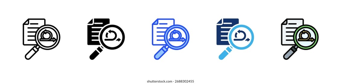 Coleção De Ícones De Revisão Sprint Com Vários Estilos