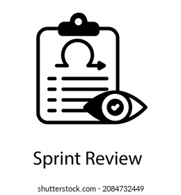 A Sprint Review Icon In Solid Design