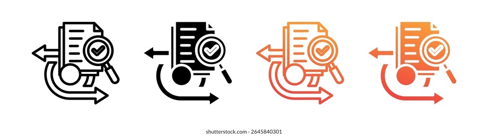 Sprint Review Multi Style Icon Set Vector