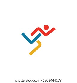 Sprint runner mobile application logo design