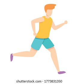 Sprint running icon. Cartoon of sprint running vector icon for web design isolated on white background