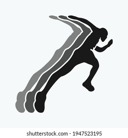 Sprint Silhouette Vector Illustration Template