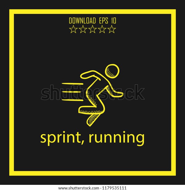 Sprint Sketch Vector Icon Stock Vector (Royalty Free) 1179535111 ...