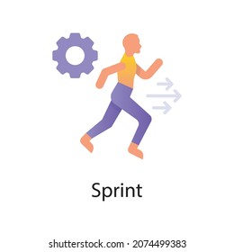 Sprint vector Gradient  Icon Design illustration. Activities Symbol on White background EPS 10 File