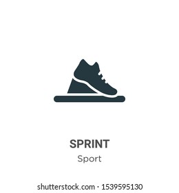 Sprint vector icon on white background. Flat vector sprint icon symbol sign from modern sport collection for mobile concept and web apps design.