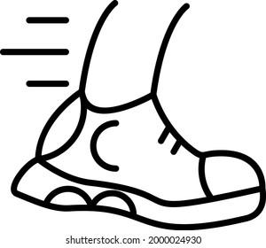 Sprint Vector Line Icon Design
