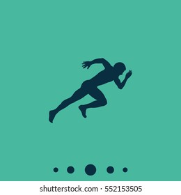 Sprinter icon. Man run silhouette illustration.