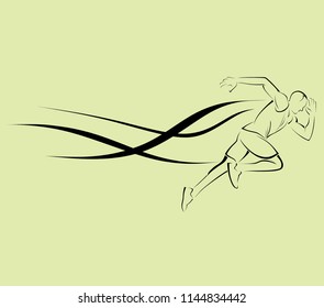 sprinter illustration silhouette