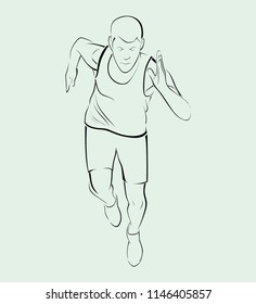 sprinter silhouette ilustration