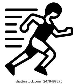 Sprinter sport object icon illustration