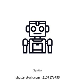 Sprite Ikone. Konkretes Stildesign einzeln auf weißem Hintergrund