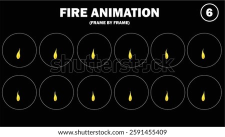 Sprite sheet animation of fire, fire balls, flaming rock, firey claw, explosion, firethrower, torch, campfire, fire trap, fire pillar, frame by frame animation