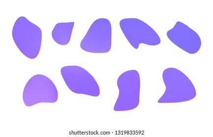 A sprite sheet, a blue liquid trap, a splash. Animation for a game or a cartoon. Abstract liquid drops. 3d illustration. Ink or fluid shapes. Science physics and chemistry