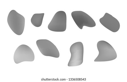 A sprite sheet, a blue liquid trap, a splash. Animation for a game or a cartoon. Abstract liquid drops. 3d illustration. Ink or fluid shapes. Science physics and chemistry