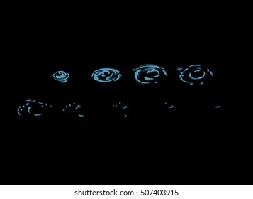 Sprite sheet of a blue water maelstrom or a rain drop. Animation for cartoon or game.
