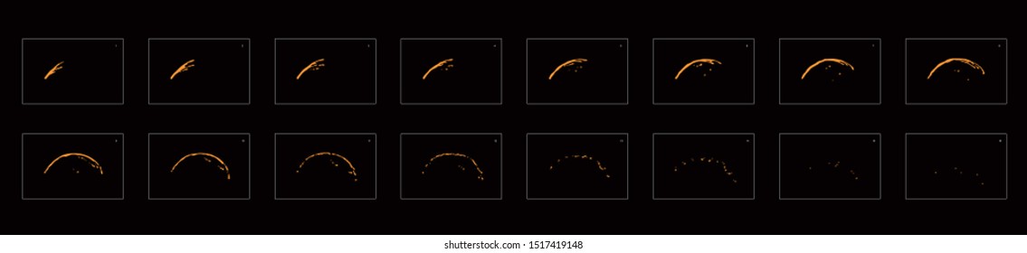 Sprite sheet of dust effect. Animation for game, cartoon, motion or something else.