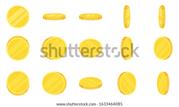 Sprite Sheet Gold Coins Rotation Coin Stock Vector (Royalty Free ...