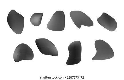 A sprite sheet, a green liquid trap, a splash. Animation for a game or a cartoon. Abstract liquid drops. 3d illustration. Ink or fluid shapes. Science physics and chemistry