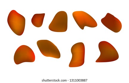 A sprite sheet, a green liquid trap, a splash. Animation for a game or a cartoon. Abstract liquid drops. 3d illustration. Ink or fluid shapes. Science physics and chemistry