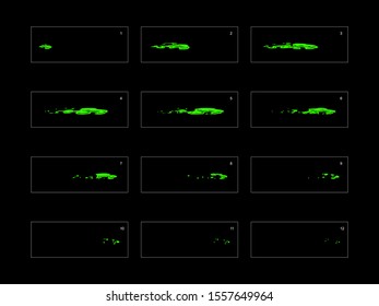 sprite sheet of liquid splash animation. frame by frame classic animation for game development, mobile games or motion graphic.