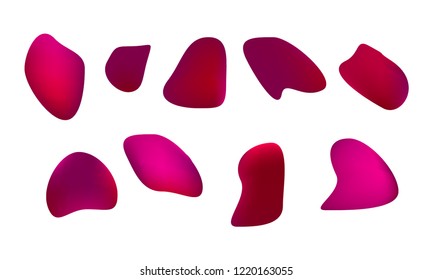 A sprite sheet, a liquid trap, a splash. Animation for a game or a cartoon. Abstract liquid drops. 3d illustration. Ink or fluid shapes. Science physics and chemistry