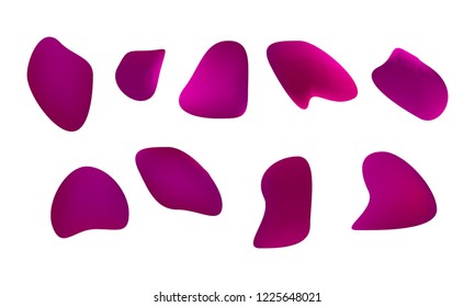 A sprite sheet, a liquid trap, a splash. Animation for a game or a cartoon. Abstract liquid drops. 3d illustration. Ink or fluid shapes. Science physics and chemistry