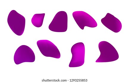 A sprite sheet,   a splash. Animation for a game or a cartoon. Abstract liquid drops. 3d illustration. Ink or fluid shapes. 