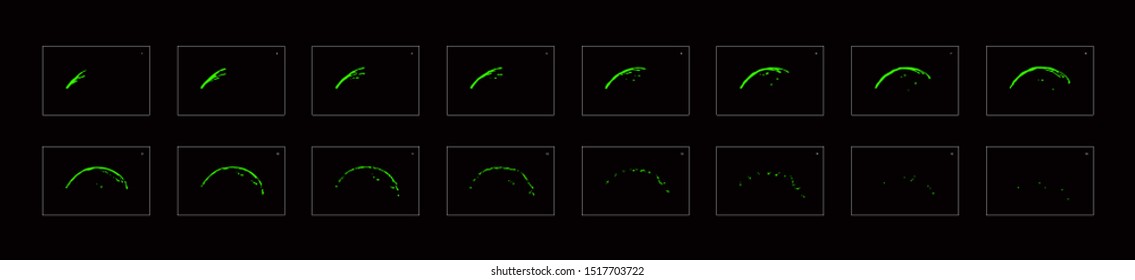 Sprite sheet of a toxic effect. Animation for game, cartoon, motion or something else.