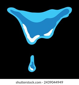 Una lámina de sprites, una trampa de agua, una salpicadura para un juego o una caricatura