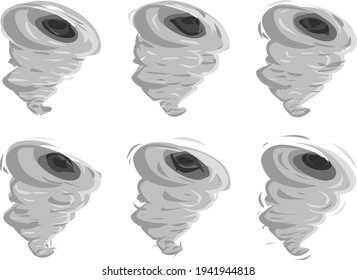 Sprites of Illustration a Spinning Tornado