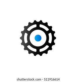 Sprocket Icon In Duo Tone Color.