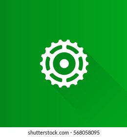 Sprocket icon in Metro user interface color style.