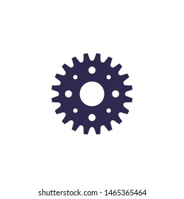 Sprocket Icon On White, Vector