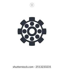 Sprocket icon symbol vector illustration isolated on white background