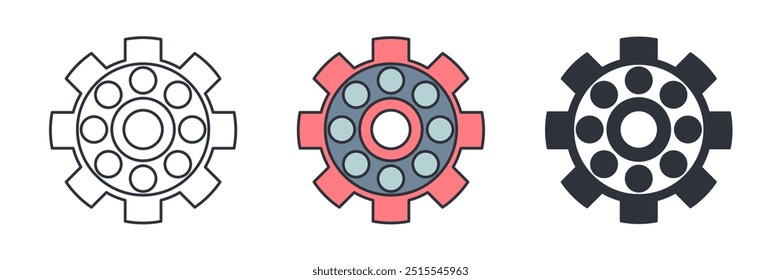Sprocket icon symbol vector illustration isolated on white background