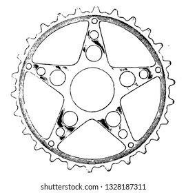 A sprocket is a profiled wheel with teeth, or cogs, that mesh with a chain, track or other perforated or indented material. The name 'sprocket' applies generally to any wheel upon which radial project