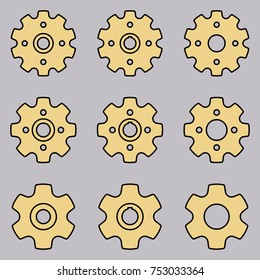 Sprocket wheel icon vector