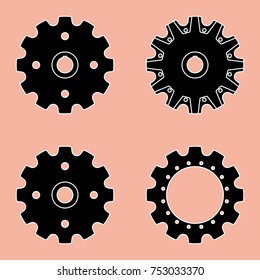 Sprocket wheel icon vector