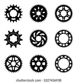 Sprocket Wheel Vector Icon Set