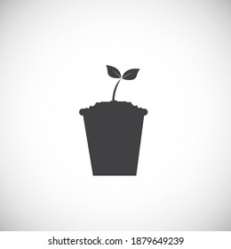 Icono de brotar negro sobre fondo blanco 