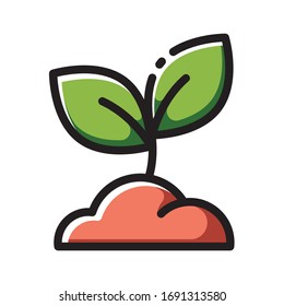 sprout or bud vector graphic for any business