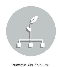 sprout, connection, deployment of resources badge icon. Simple glyph, flat vector of Business icons for ui and ux, website or mobile application