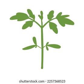 Cultivo de brotes icono plano Plantación de primavera. Ilustración del vector