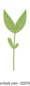 Sprout cultivation flat icon Spring plant planting. Vector illustration