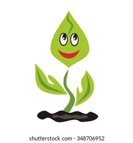 Sprout cute cartoon vector illustration