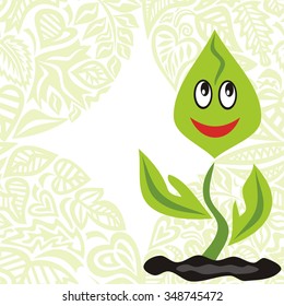 Sprout cute cartoon vector illustration
