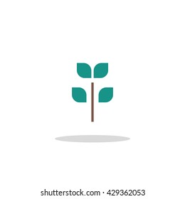 Sprout cute icon vector tree leaf growth